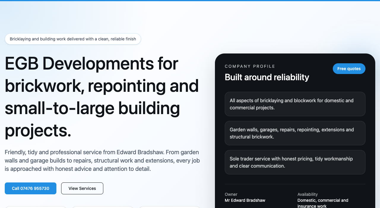 EGB Development website